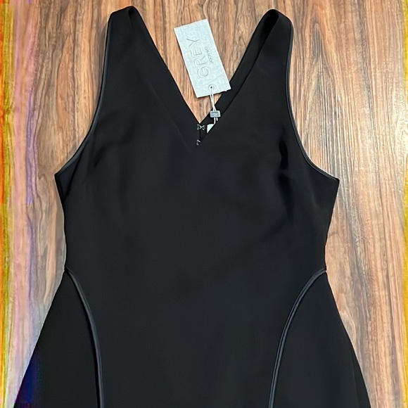 Grey Jason Wu Stretch V-Neck Dress - Picture 5 of 15